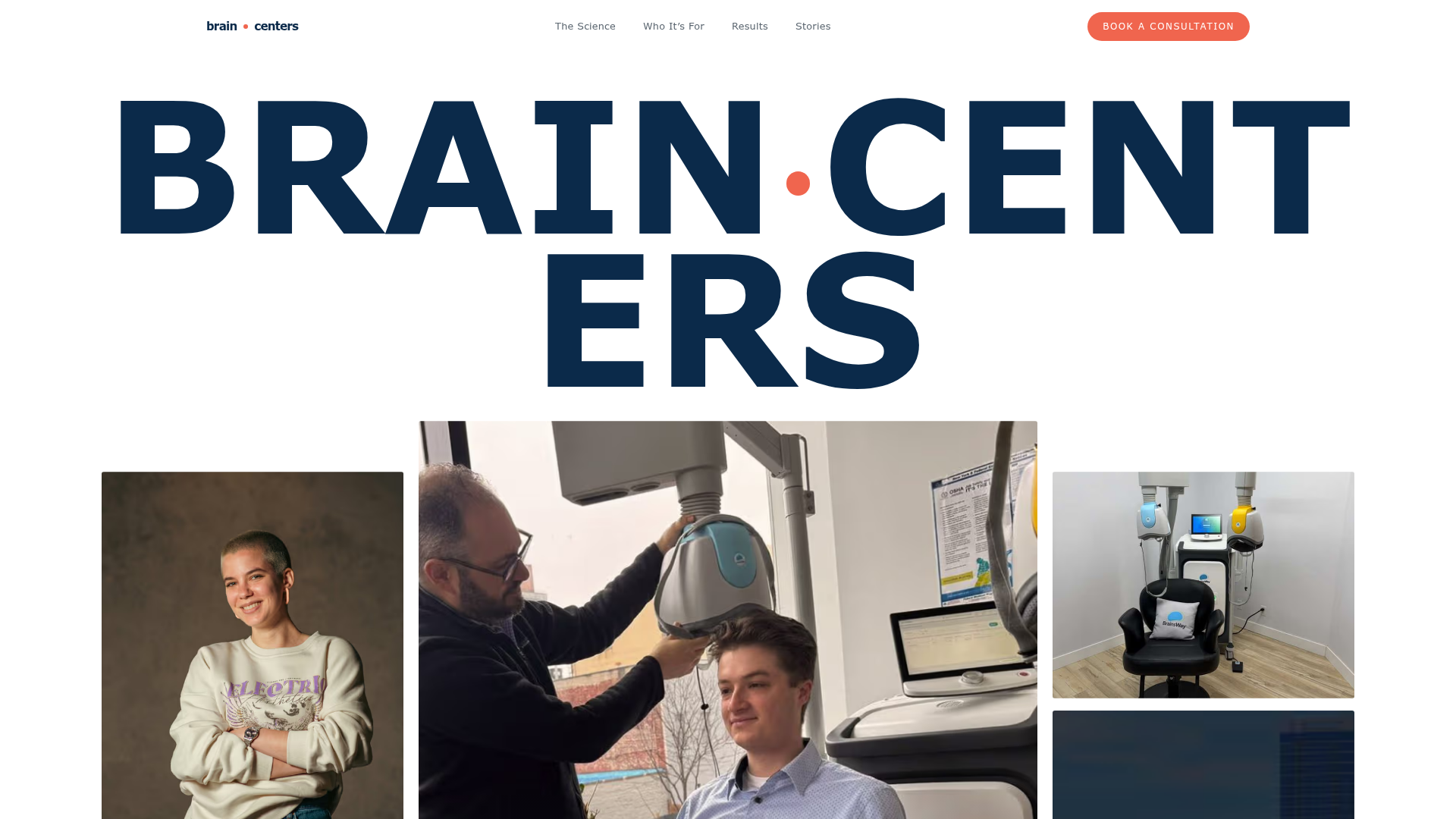 Luxury (Mono) — Brain Centers website design direction
