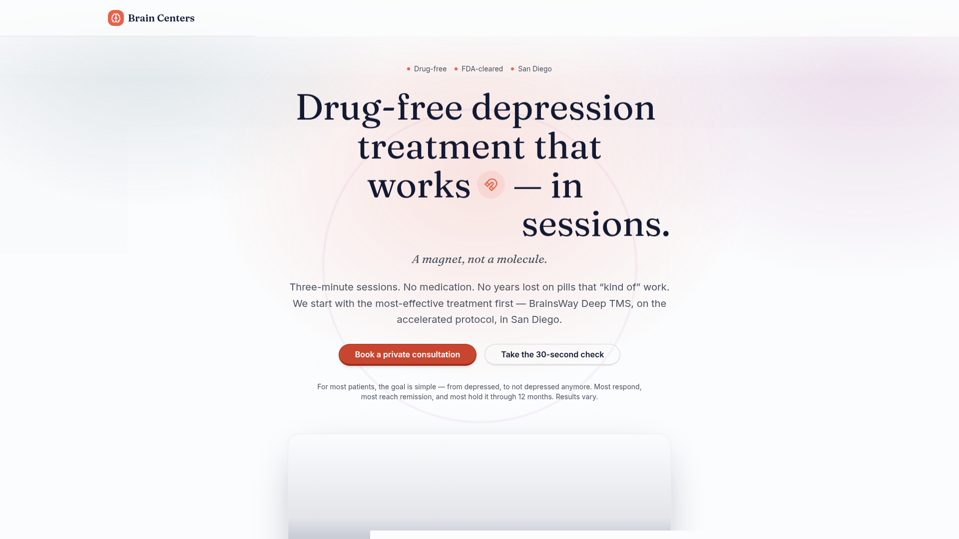 Spark (Bold) — Brain Centers website design direction